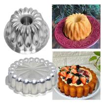 Kit 2 Formas de Bolo Charlotte e Suíça Altas em Alumínio