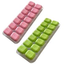 Kit 2 Formas de Gelo Silicone com Tampa