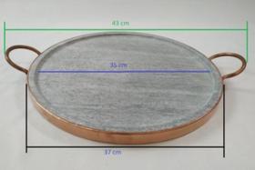 Kit 2 Formas de pizza em pedra sabão de 37 cm externo