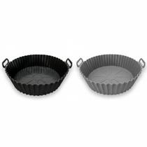 Kit 2 Formas de Silicone Antiaderentes para Air Fryer com Alças Universais compre 1 leve 2