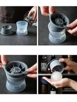 Kit 2 formas de Silicone com 4 Gelo Grande Drink Whiskey
