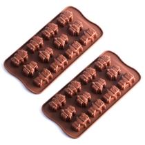 Kit 2 Formas de Silicone para Bombom Chocolate com 12 Cavidades Fuxing