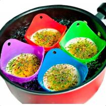 Kit 2 Formas De Silicone Para Ovos Poacher Pochê Livre Bpa