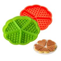 Kit 2 Formas de Silicone Waffle Chocolate Air Fryer Ovo 5 Cavidades - Forma de Silicone
