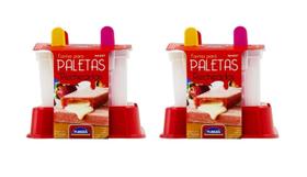 Kit 2 Formas De Sorvete Picolé Paleta Mexicana Recheada