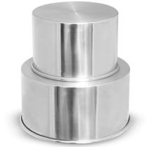 Kit 2 Formas Redonda para Bolo de Aluminio Grosso 16 e 20cm EL