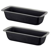 Kit 2 Formas Retangulares para Pão Bolo 1,9L Assadeira 30cm Tramontina Brasil Alumínio Kit 2 Formas Retangulares para Pão Bolo 1,9L Assadeira 30cm Tramontina Brasil Alumínio