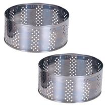 Kit 2 Formas Vazadas Para Queijo Frescal Inox 1Kg Zatti