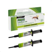 Kit 2 Formicida Gel Mata Formiga Caseira Doceira Faraó Fantasma Seringa 10g com Trava Segurança - Forth Jardim