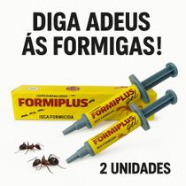 Kit 2 Formiplus Gel 10g Isca Elimina Formigas Rápido com Eficiência e Sem Cheiro