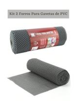 Kit 2 Forros para Gaveta Antiaderente PVC 30x460cm Armário Cozinha Antiderrapante Rolo Multiuso Casa