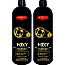 Kit 2 Foxy Remove Óleo Graxa Limpa Corrente Razux 1L