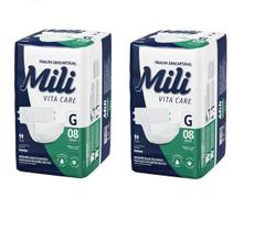 Kit 2 Fralda Adulto Vita Care Premium Tam G 8Uni - Mili