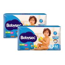 Kit 2 Fralda Babysec Ultrasec Tamanho M Pacote Mega 38 Unidades Kit 2 Fralda Babysec Ultrasec Tamanho M Pacote Mega 38 Unidades