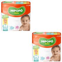 Kit 2 Fralda Descartável Infantil Hipopó Baby Hiper Tamanho M - Total de 168 Unidades Kit 2 Fralda Descartável Infantil Hipopó Baby Hiper Tamanho M - Total de 168 Unidades