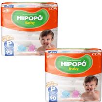 Kit 2 Fralda Descartável Macio Hipopó Baby Hiper - Tam P M G XG XXG