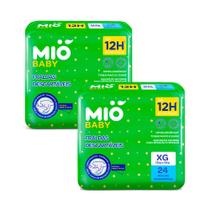 Kit 2 Fralda Descartável Mió Baby Tamanho XG 24 Unidades
