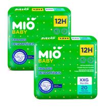 Kit 2 Fralda Descartável Mió Baby Tamanho XXG com 20 Unidades