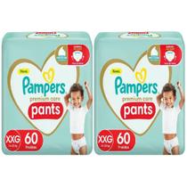 Kit 2 Fralda Descartável Pampers Premium Care Pants XXG 60 Unidades cada