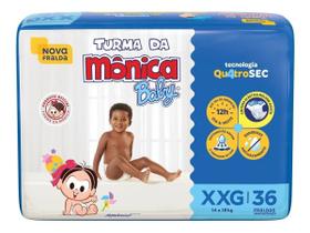 Kit 2 Fralda Descartável Turma Da Mônica Baby XXG Mega