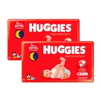 Kit 2 Fralda Huggies Supreme Care Tamanho M 72 Fraldas Descartáveis