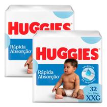 Kit 2 Fralda Huggies Tripla Proteção Tamanho XXG Pacote Mega 32 Fraldas Descartáveis Kit 2 Fralda Huggies Tripla Proteção Tamanho XXG Pacote Mega 32 Fraldas Descartáveis