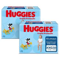 Kit 2 Fralda Huggies Tripla Proteção XXG 32 Unidades