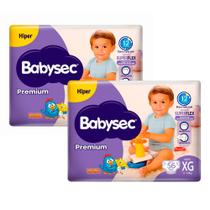 Kit 2 Fralda Infantil Babysec Premium Hiper XG com 56 Unidades Kit 2 Fralda Infantil Babysec Premium Hiper XG com 56 Unidades