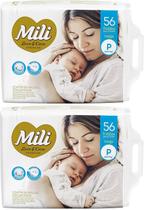 Kit 2 Fralda Infantil Love & Care P Mega 56 Unidades - Mili