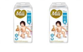 Kit 2 Fralda Infantil Love & Care XXG Mega 40 Unidades - Mili