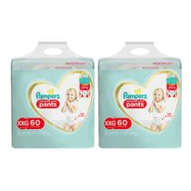 Kit 2 Fralda Infantil Pampers Premium Care Pants Tamanho XXG com 60 Unidades cada Kit 2 Fralda Infantil Pampers Premium Care Pants Tamanho XXG com 60 Unidades cada