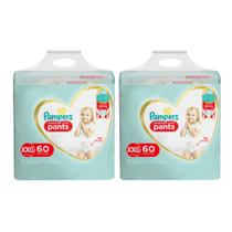 Kit 2 Fralda Infantil Pampers Premium Care Pants Tamanho XXG com 60 Unidades cada