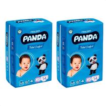 Kit 2 - Fralda Infantil Panda Total Confort Jumbo XG 14 Unid