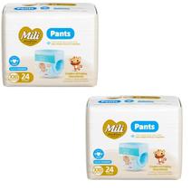 Kit 2 Fralda Mili Love&Care Premium Pants XXG 24 Uni - Mili Kit 2 Fralda Mili Love&Care Premium Pants XXG 24 Uni - Mili