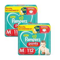 Kit 2 Fralda Pampers Confort Pants Ajuste Total Max 112 Unidades M