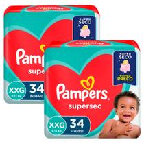 Kit 2 Fralda Pampers Premium Care Tamanho XXG Pacote Hiper 56 Fraldas Descartáveis Kit 2 Fralda Pampers Premium Care Tamanho XXG Pacote Hiper 56 Fraldas Descartáveis