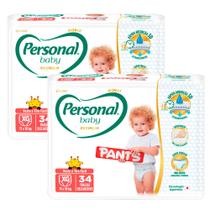 Kit 2 Fralda Personal Baby Premium Pants Tamanho XG com 34 Unidades cada