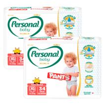 Kit 2 Fralda Personal Baby Premium Pants Tamanho XG com 34 Unidades