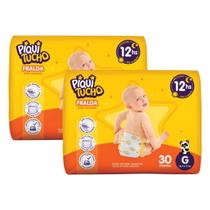 Kit 2 Fralda Piquitucho Mega Extra Absorção Diurna noturna