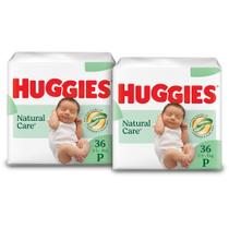 Kit 2 - Fralda Premium Huggies Natural Care P 36 Un