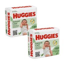 Kit 2 Fralda Recém Nascido Premium Huggies Natural Care RN 36Un Kit 2 Fralda Recém Nascido Premium Huggies Natural Care RN 36Un