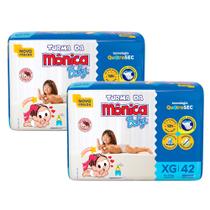 Kit 2 Fralda Turma da Mônica Baby Mega Tamanho XG 42 Unidades Descartáveis