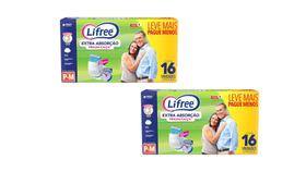 KIT 2 Fraldas Adulto Tamanho PM Lifree Super Conforto