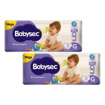 Kit 2 Fraldas Babysec Galinha Pintadinha Premium Tamanho G 26 unidades cada