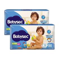 KIT 2 Fraldas BabySec Ultra Mega Tamanho M 38 Unidades KIT 2 Fraldas BabySec Ultra Mega Tamanho M 38 Unidades