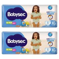 KIT 2 Fraldas BabySec Ultra Mega Tamanho XG 30 Unidades KIT 2 Fraldas BabySec Ultra Mega Tamanho XG 30 Unidades