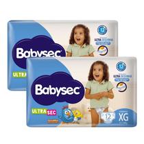 Kit 2 Fraldas Babysec Ultrasec Jumbinho Galinha Pintadinha XG com 12 unidades