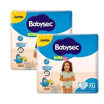 Kit 2 Fraldas Babysec Ultrasec Jumbo Galinha Pintadinha XG com 20 unidades Kit 2 Fraldas Babysec Ultrasec Jumbo Galinha Pintadinha XG com 20 unidades