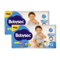 Kit 2 Fraldas Babysec Ultrasec Mega Galinha Pintadinha G com 32 unidades Kit 2 Fraldas Babysec Ultrasec Mega Galinha Pintadinha G com 32 unidades