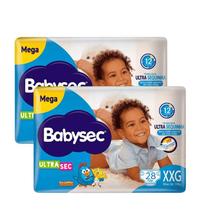 Kit 2 Fraldas Babysec Ultrasec Mega Galinha Pintadinha XXG com 28 unidades Kit 2 Fraldas Babysec Ultrasec Mega Galinha Pintadinha XXG com 28 unidades